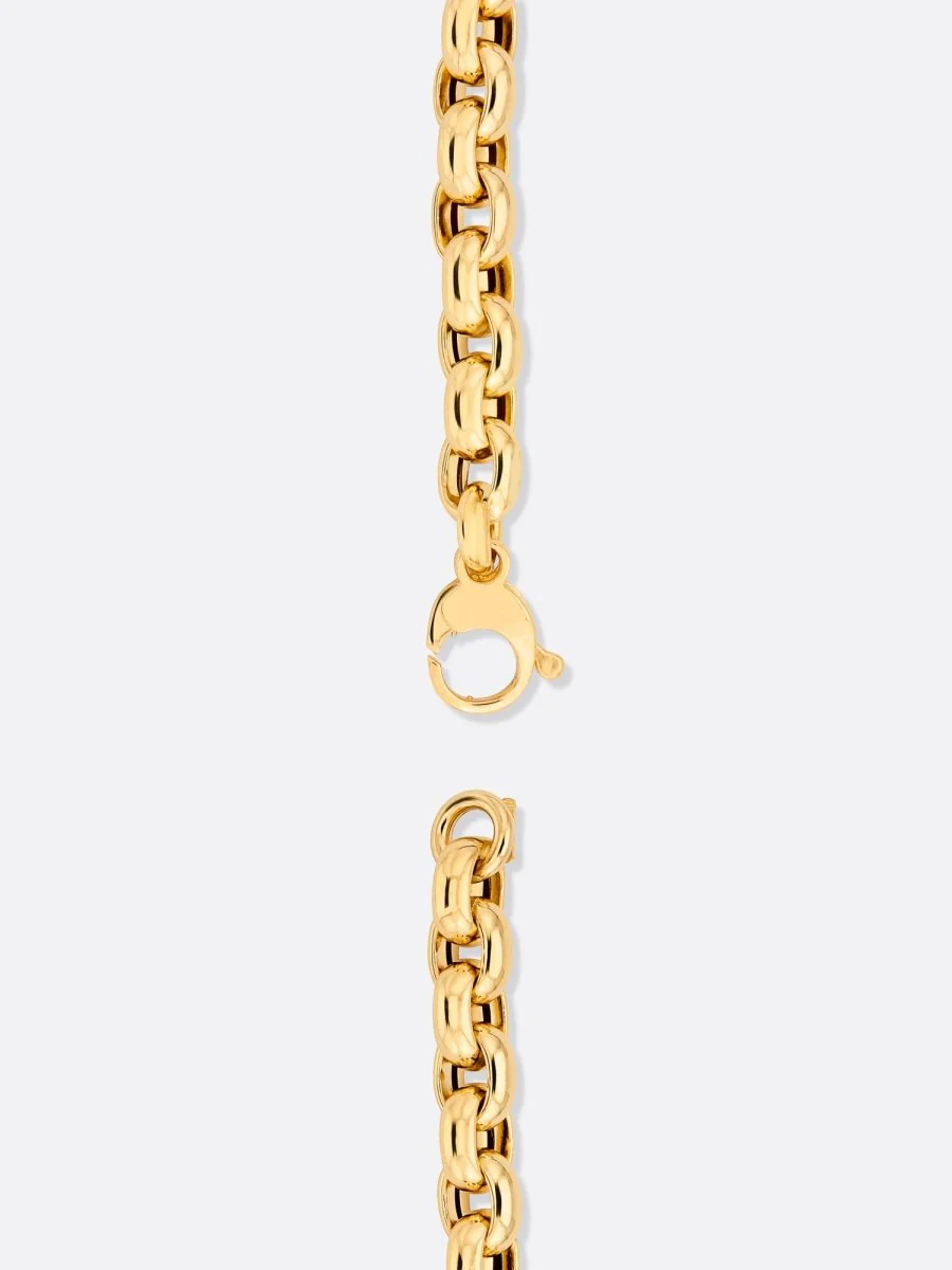 Icons Yellow Gold Rolo Link Bracelet - Image 5