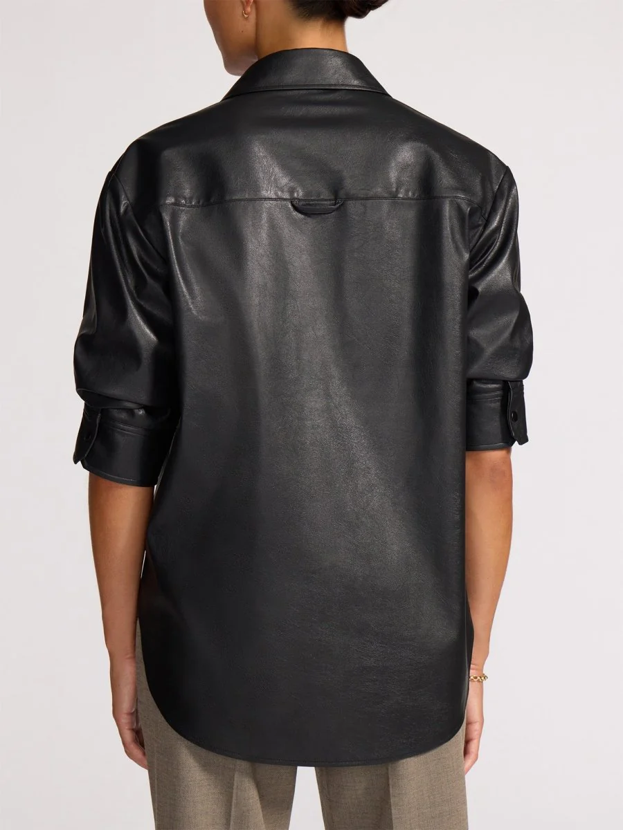 The Pia Vegan Leather Shirt - Image 5