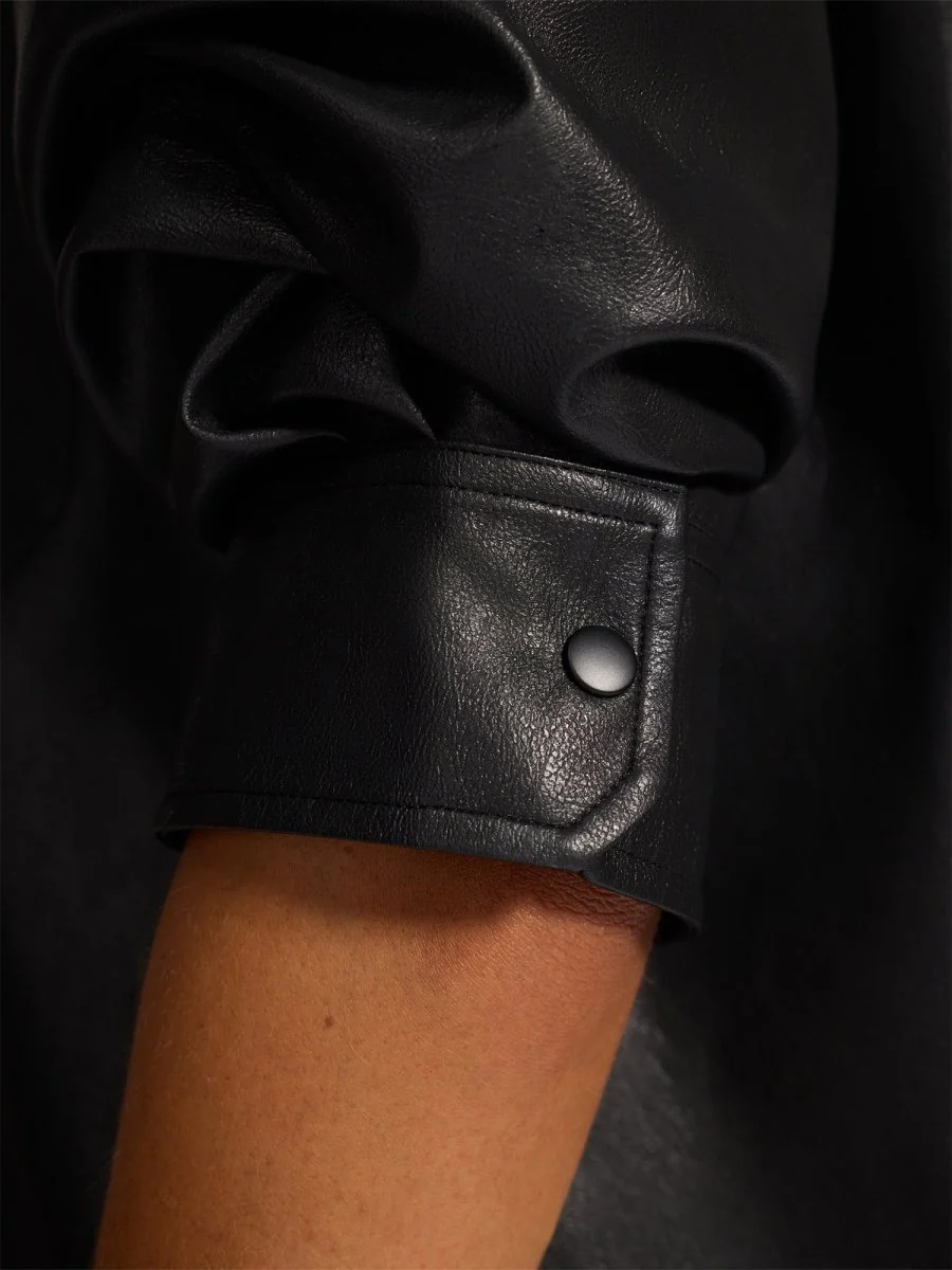 The Pia Vegan Leather Shirt - Image 6