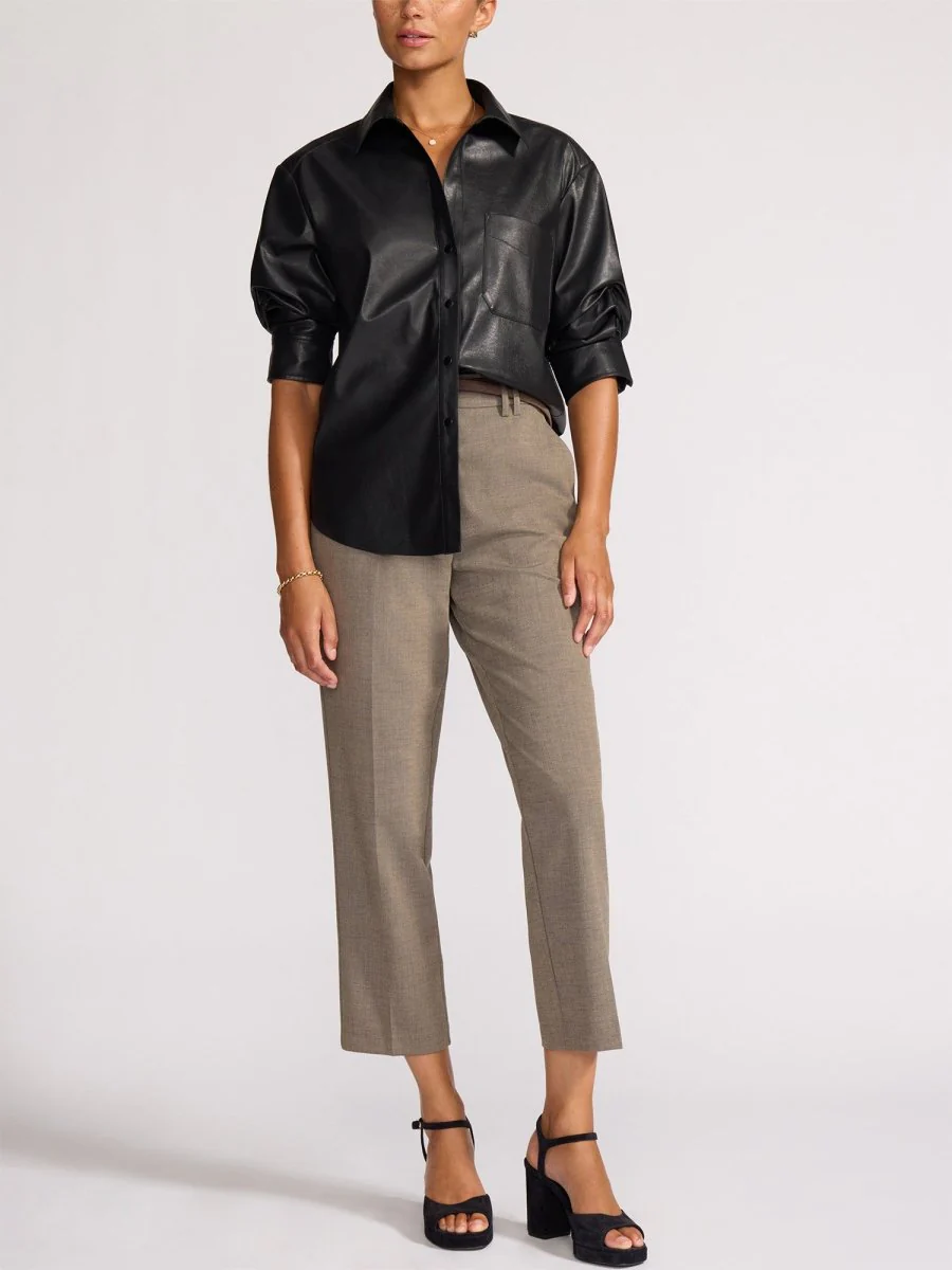 The Pia Vegan Leather Shirt - Image 7